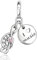 Annmors Love Musik Charm-Anhänger S925 Sterling Silber Damen Armbänder Halskette Pendant