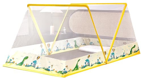 NEYTIIR Zanzariera Per Dormire, Tenda A Baldacchino Pieghevole, Tenda Traspirante Per Zanzariera, Schermo Per Zanzara Resistente(B,160cm*190cm:80cm)