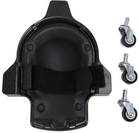 SUNGOOYUE Rollbares Kniepolster, 3-teiliger Knieroller mit ABS-Rollen und 360-Grad-Drehrollen für Bodenlackierung, Autoreparatur, Garagenwerkstatt (Black)