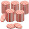 Devitre Lot de 50 couvercles Twist-Off TO82 de 82 mm - Rouge/blanc - Diamètre : 85 mm - Pour bocaux avec embouchure de 71-72 mm