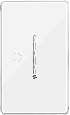 Koolenry Interruptor Inteligente Zigbee para Ventilador con Luz, Control Táctil de 1 Banda y Control Deslizante, Velocidad del Ventilador Se Requiere Usar con la Aplicación Tuya.