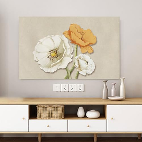 Wansiman Cache-poussière pour Téléviseur D'intérieur,Couverture de Télévision Housse d'Écran Protection,Respirant Housse De Protection pour TV,Universelle,Respirant,pour TV 24 à 60 Pouce