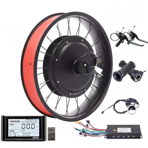 48V1000W Doppelmotor-Kit Elektrisches Fatbike-Nabenmotor-Doppelantriebskit Ebike-Umrüstkit 20 X4.0/26 X4.0 Zoll Heckantrieb 175mm Rear Drive,26