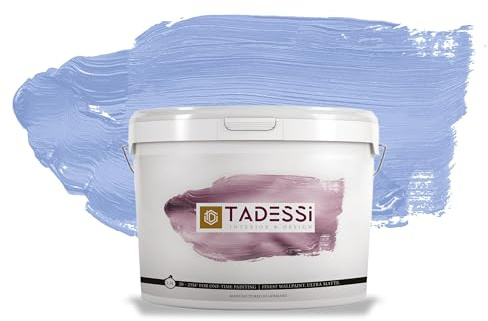 TADESSI Color Vista Wandfarbe Pastellviolett - Aura Indigo - Matte Dispersionsfarbe - Hochwertige Innenfarbe für Wand und Decke - 2.5 Liter