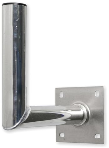 Koscom Wandhalterung Alu Abstand 25 cm I Wandhalter Satellitenschüssel | bis zu 90cm Durchmesser & Wetterstationen I Alurohr Durchmesser 50 mm I Winkel Wandhalterung für Sat Antenne