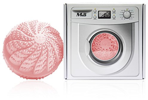 Biologischer Waschball - sauber waschen ganz ohne Waschmittel, ionisierend durch Keramikperlen, antibakteriell, speziell für Allergiker, Babys und Kinder geeignet, umweltfreundlich by BLISSANY (Rosa)