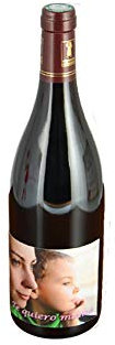 Botella de Vino Personalizada con la Foto y el Texto Que Quieras