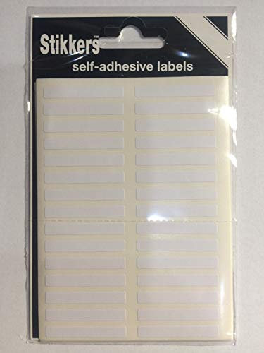 White Sticky Labels Self Adhesive Labels 5mm x 35mm - 210 Stickers