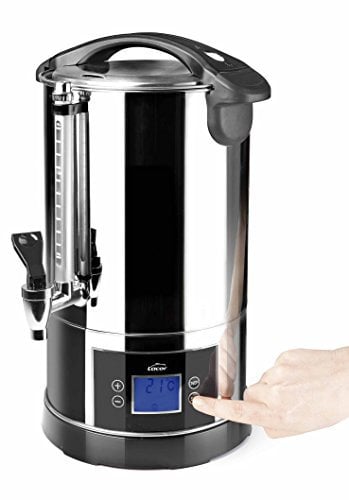 Lacor 69472 - Dispensador eléctrico para agua, café y té; Acero Inoxidable, 1500 W