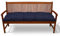 Beautissu Bankauflage Flair BK - Sitzkissen für Gartenbank - Polster Auflage Outdoor - Bankpolster Auflage für Sitzbank & Hollywoodschaukel - ca. 120x50x10 cm - Dunkelblau