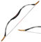 MILAEM Traditioneller handgemachter Recurve Bogen 25-55lbs Langbogen Bogenschießen Jagd Horsebow Outdoor Sport Wettbewerb Trainingsspiel Linkshänder und Rechtshänder (grau, 50lbs)