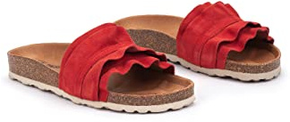 VERBENAS Sandalen Rocio Volante Piedra | Pantoletten, Schwarz, Schlupfschuh, Damen, Schuhe