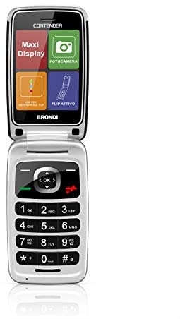 BRONDI Contender, sbloccato, 0GB, Telefono Cellulare GSM DUAL SIM con Tasti Grandi, Nero