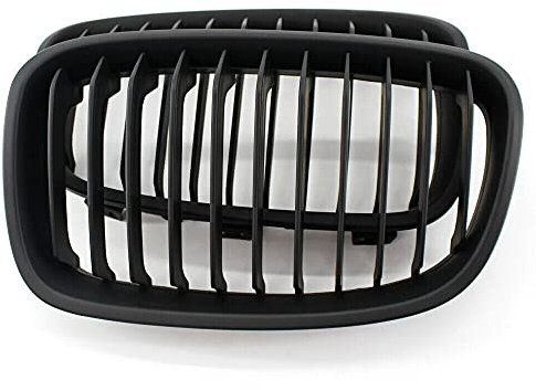 TOOWGM Für BMW F20 F21 1er Serie 2011 2012 2013 2014 Vor-Facelift Glanz/Matt Schwarz Front Nieren Grill Racing Grill 1 Paar (Matt Schwarz)