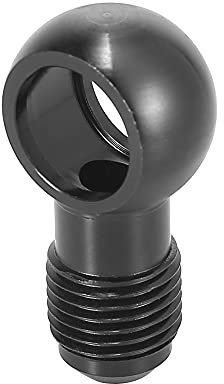 X AUTOHAUX 1 Stück Dia.14mm Kraftstoff Banjo Fitting auf 6AN männlich Flare Adapter Kraftstoffleitung Adapter Stecker für Auto schwarz 9/16-18 Thread