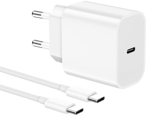 45W USB C Ladegerät mit USB C Kabel 2M für Samsung Galaxy S24 S23 S22 S21 S20 FE S10 S9 S8 A55 A54 A53 5g A52 A51 A50 A34 A33 A23 A13 A12,USB C Netzteil Schnellladegerät Adapter (2PACK-10FT)