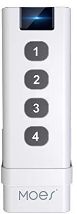 Tuya ZigBee Smart Scene Switch 4 Gang Remote Portable pour le scénario de domotique intelligente, doit être utilisé avec la passerelle Tuya Zigbee