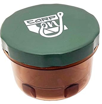Carp On - Fishing Glug Pot Tub For Coating & Enhancing Flavour of Your Hook Baits Boilies & Dips (Small - 9cm Dia x 5cm Deep) [36-4692]