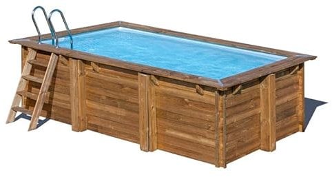 Rechteckiger Holzpool Gre Marbella-2, 420 x 270 x 117 cm