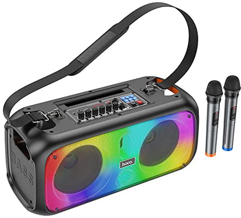 HOCO BS54 CASSA PARTY PORTATILE Bluetooth? MP3 KARAOKE USB AUX FM 2 MICROFONI
