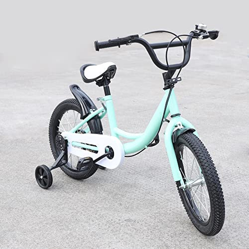 TaNeHaKi Kinderfahrrad 16 Zoll Kinder Bike mit Stützräder Anfänger Rad Jungen Mädchen Fahrrad Mädchenfahrrad Jungenfahrrad Kinderrad Höhenverstellbar Unisex