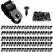 VooGenzek 100 Pezzi 10.4mm (3/8 Pollice) R-tipo Cavo Clip Fascetta, Morsetti per Cavi in Nylon Tipo R con 100 Pezzi Viti, per la Gestione dei Fili (Nero)