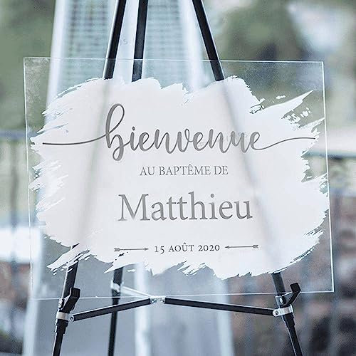 Conseil De Mariage Français Panneau, Nom Personnalisé Date Panneau De Mariage,Bienvenue Mariage Autocollant, Pour Fournitures De Décoration Fête Du Ramadan Le Baptême, Bienvenue Mariage Autocollant