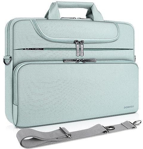 DOMISO 17-17,3 Pulgadas Impermeable Funda Protectora Bolsa Bandolera Maletin Compatible con Ordenador Portátil/Tablet/Notebook/Ultrabook/Chromebook, Menta Verde