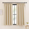 KGORGE Tende Corte per Finestre Salotto Moderne 2 Pezzi L 140 x A 145 CM Tenda Oscurante da Interno Curtains Termiche con Fettuccia da Cucina, Beige
