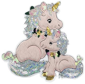 STOBOK 2 StüCk Einhorn AufnäHer Diy Kleidung Patches FüR Jacken, Gestickte StoffaufnäHer, GroßE NäHpatches Zur Dekoration