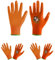 HANDLANDY 3 Pairs Kids Gardening Gloves for Age 2-13, Rubber Coated Toddler Garden Gloves for Childrens Little Girls Boys Youth (Orange, Size 5, Age 8-10)