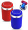 Chingde Ashtray with Lid, Car Ashtray, Automatic LED Light, Sealed, Flame Retardant, High Temperature Resistant, Detachable, Large Capacity (2 Pcs)
