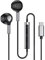 Usb c Headphones for Samsung, Noise isolating In-Ear Wired Headphones, Portable Headphone USB C Earphones with Microphone Earbuds Compatible With Samsung And All Other C Type Device (Black)