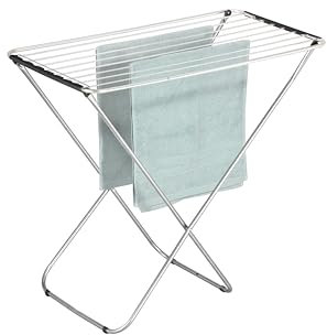 HERSIG - Tendedero Aluminio sin alas 10m | Tendedero Aluminio Interior y Exterior sin alas 10m Gris y Negro