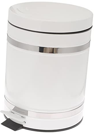 Cabilock Poubelle à Pédale Avec Couvercle Seau à Déchets Pour Salle De Bain Cuisine Et Bureau Design Silencieux Et Fermeture Automatique Poubelle Élégante Et Pratique Pour Usage