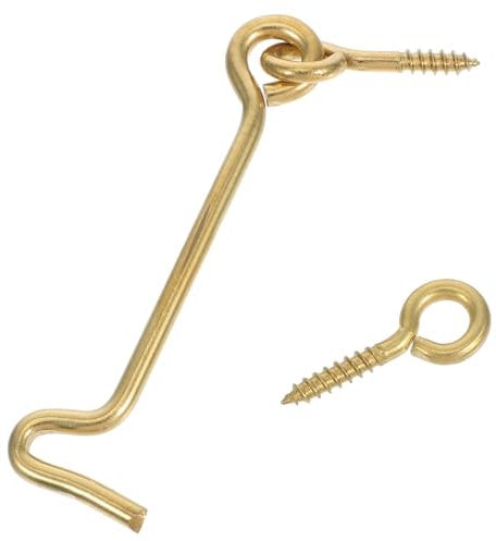 Gatuida Haken Und Aus Kupfer Für Fenster Und Türen Scheunentorriegel Winddichtes Türhakenset Hakenschlossriegel Für Einfache Montage Vintage Design Vielseitig Einsetzbar Für Wohnungen