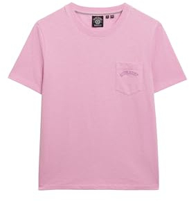 Superdry Damen Essential Logo T-Shirt mit stückgefärbter Tasche Fliederfarbener Chiffon 42