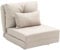 HOMCOM Fauteuil Convertible 1 Place Fauteuil Paresseux lit chauffeuse 1 Place - Coussin Inclus, Dossier réglable - Salon, Charge 120 kg, Tissu Lin Beige