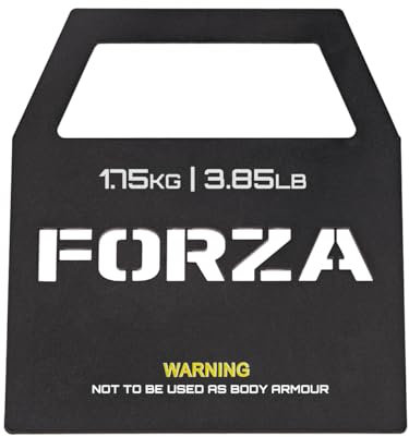FORZA Weighted Vest Plates | Pair of Powder-Coated Steel Weights [1.75kg to 5.5kg] – Compatible with Tactical Vests – Ideal for Strength and Endurance Training [Vest NOT Included] (1.75kg (Pair))
