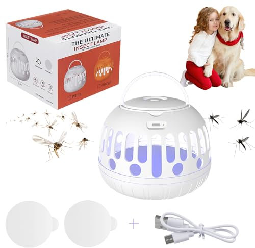 HASAIKA® Flohfalle für Wohnung, LED Flohlichtfalle, elektrische Lampenfalle, Insektenfalle für Schlafzimmer, Wohnzimmer, Waschküche, Küche, etc.