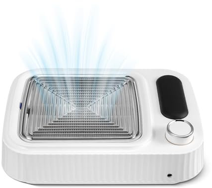 Nail Dust Collector Nail Vacuum Cleaner Professional Dust Extraction 48 W Nail Extractor Fan Dust Collector with Filter for Nail Salon Quiet Nail Cutter Cleaner DOYFAY (A)