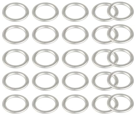 GZYF N0138157 Transmission Case Sealing Ring Oil Drain Plug Washer Gasket Silver Aluminum for 25Pcs