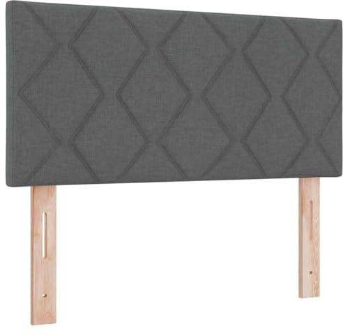 vidaXL Fabric Headboard Geometric Dark Grey 90 cm Fabric, Adjustable, Modern Rectangular Upholstered Headboard, Stylish Space-Saving Design for Contemporary Bedroom Furniture