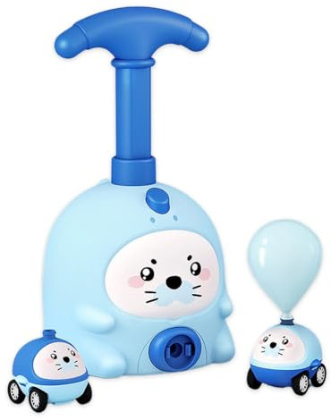 mophrati Haushalt Kinder Cartoon Stil Ballon Launch Car Air Power Trägheitsfahrzeuge Aerodynamik Automotive Spielzeug, Nr.06
