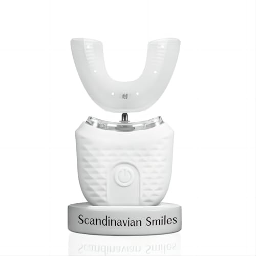 Scandinavian Smiles Toothbrush Elektrische Zahnbürste mit 3-in-1 Reinigung, 99.9% Plaque-Entfernung*, Ultraweiche Borsten, 4W Laufzeit, Wasserdicht IPX7 (Weiß)