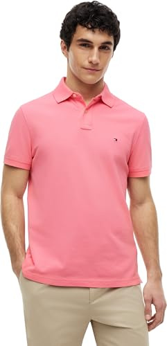 Tommy Hilfiger Herren Poloshirt Kurzarm 1985 Regular Fit, Rosa (Doll Pink), M