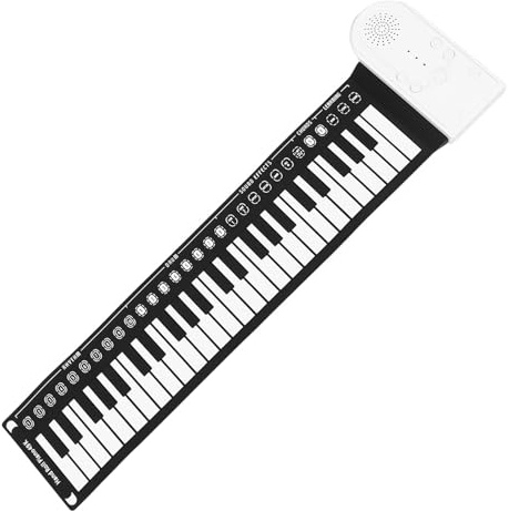 Faltbares Rolle Up Keyboard mit 49 Tasten aus Silikon | Anfänger zum Üben für Auftritte im Freien, Tragbar und Aufrollbar, für Erwachsene und Familien