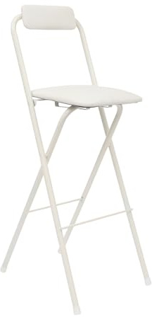 Linanty Klappbarer Barhocker mit Rückenlehne, 1 Stück, praktischer und tragbarer Barhocker, 75 cm Sitzhöhe, klappbarer Barstuhl, für Bistro, Küche, Laden