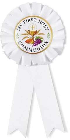 DOORIO First Holy Communion Rosette Communion Badge for Boys Girls | First Holy Communion Gift Accessories