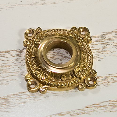 Antikas - Detailreiche Türdrücker Messing Rosette für die Klinke wunderschön verziert